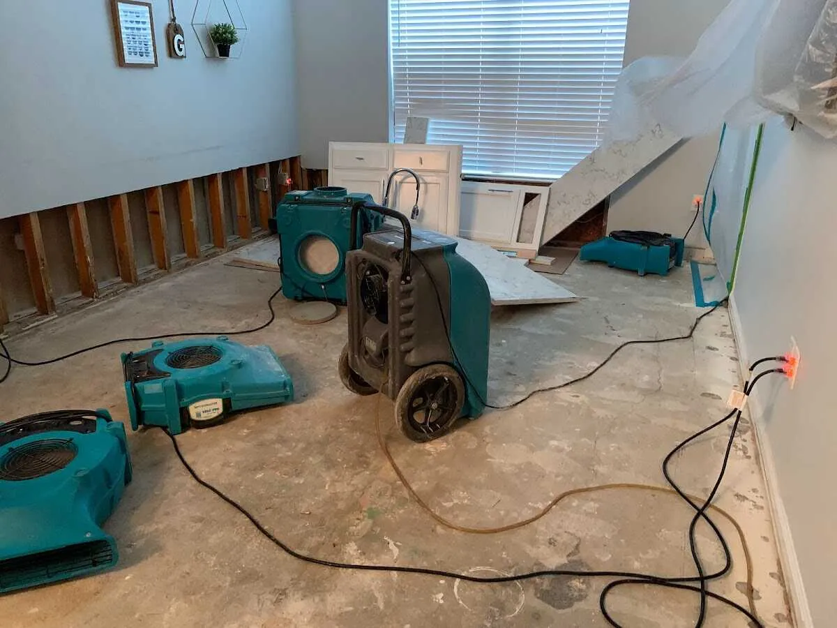 Dehumidifier in flood-cut room for Water Extraction & Removal in Havre de Grace